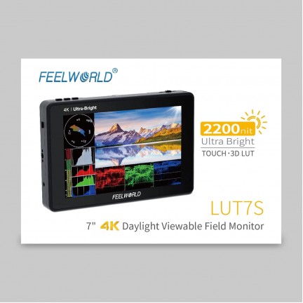 FEELWORLD T7 PLUS 7 Inch 3D LUT DSLR Camera Field Monitor with Waveform 4K HDMI Aluminum Housing