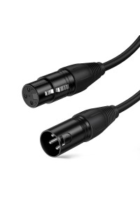 Cable XLR Cable, XLR Male to XLR Female Balanced 3 PIN Microphone Cable Black 3M	