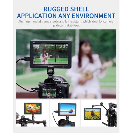 FEELWORLD T7 PLUS 7 Inch 3D LUT DSLR Camera Field Monitor with Waveform 4K HDMI Aluminum Housing