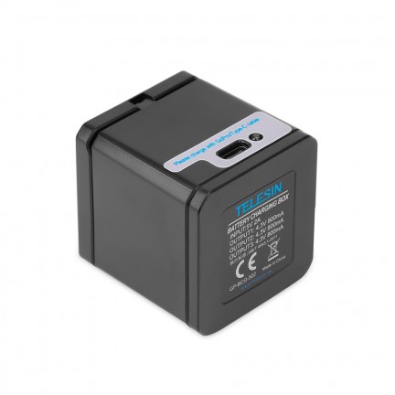 TELESIN 3 Slots LED Storage Charger Box for GoPro HERO 8/7/6/5