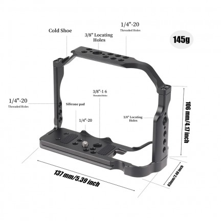 R10 Cage with Top Handle,Aluminium Alloy Camera Cage for Canon EOS R10 Mirrorless Cameras