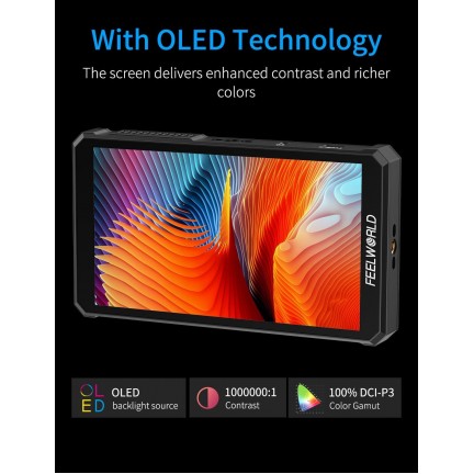 FeelWorld PS6 5.5" OLED Vertical Horizontal On-Camera Monitor