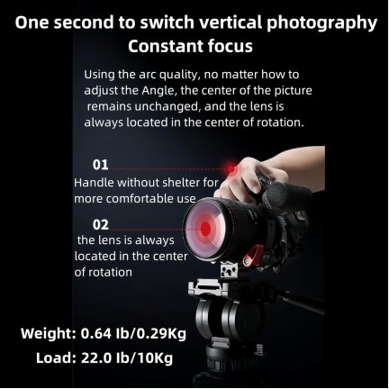 JRLLAI JL-95 Universal Camera Quick-Mount Switch for Horizontal/Vertical Shooting Magic Ring