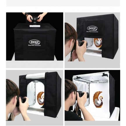 DEEP LED Studio-in-a-Box 80x80cm Bi-Color 3200K-5600K