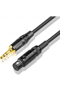  Jack 3.5mm 1/8 to 3-Pin Mini XLR Cable TRS 1/8 Inch Aux Stereo Male to Mini XLR Female Audio Adapter Cable for AKG K550 3m