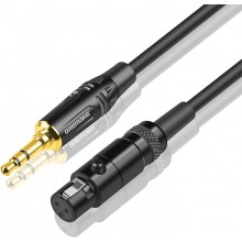 Jack 3.5mm 1/8 to 3-Pin Mini XLR Cable TRS 1/8 Inch Aux Stereo Male to Mini XLR Female Audio Adapter Cable for AKG K550 3m