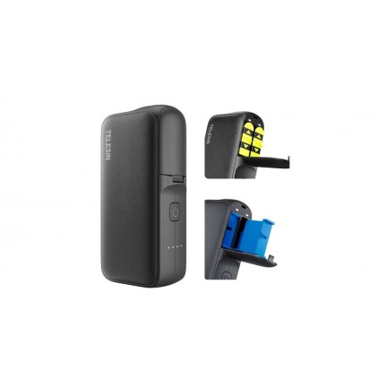TELESIN Power Bank Storage Charging Case for GoPro Battery for GoPro Hero 12/11/10/9/8/7/6/5