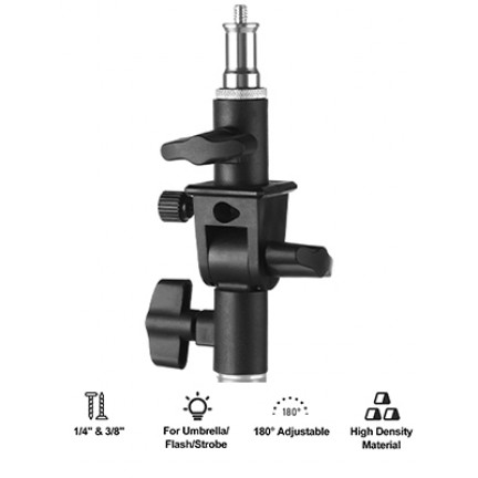 Mount Umbrella Holder with U Shape Tilt Adapter for Studio Light Stand