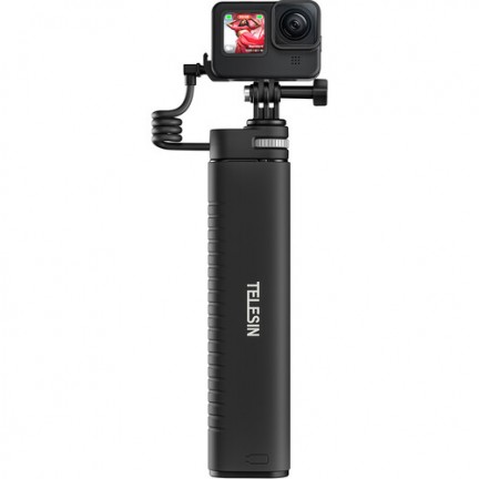 TELESIN Rechargeable Selfie Stick for Action Cameras & Smartphones