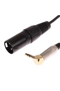 XLR Male to 3.5mm Adapter Cable 30cm Right Angle Microphone Cable