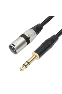 XLR Male To 6.5mm 1/4" TRS Male to XLR Male Balanced Audio Cable 5M