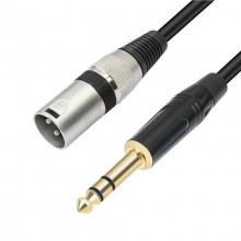 XLR Male To 6.5mm 1/4" TRS Male to XLR Male Balanced Audio Cable 5M