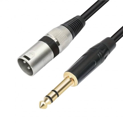 XLR Male To 6.5mm 1/4" TRS Male to XLR Male Balanced Audio Cable 5M