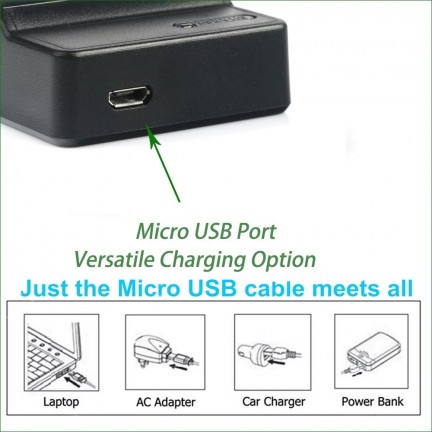 Digital Camera Battery Charger EN-EL19 for Nikon Coolpix S32 S33 A300 S100 S2700 S2750 S2800 S3100 S3200 S3400 S3500