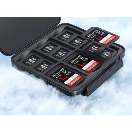 Llano Card Case Holder Water Resistant Anti-Shock Memory Card Case for SD/Micro SD TF Card
