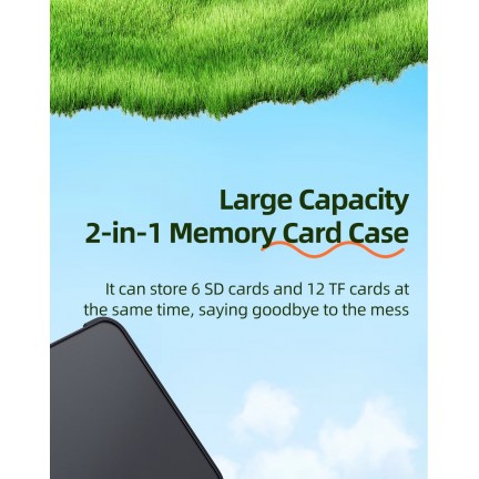 Llano Card Case Holder Water Resistant Anti-Shock Memory Card Case for SD/Micro SD TF Card