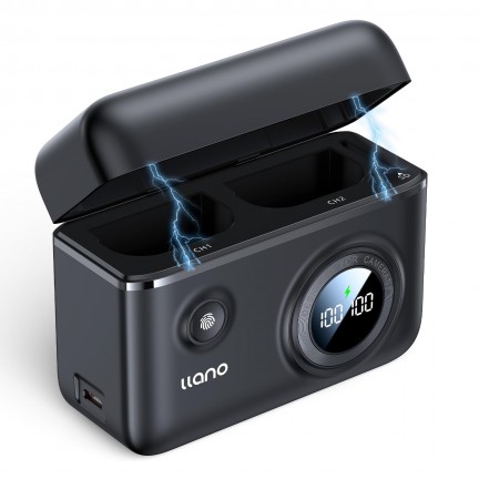 LP-E6NH LP-E6P Camera Battery 18W Fast Dual USB C Charger Compatible with Canon EOS R5 R5 Mark II R6 Mark II 5D 6D 7D Mark II III IV 5Ds 60D
