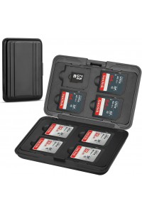 Digital Storage Aluminum Case 8 Slots for SD SDHC MMC Micro SD TF Card