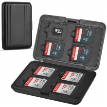 Digital Storage Aluminum Case 8 Slots for SD SDHC MMC Micro SD TF Card