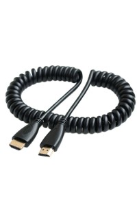 HDMI to HDMI Male Coiled Cable 2M