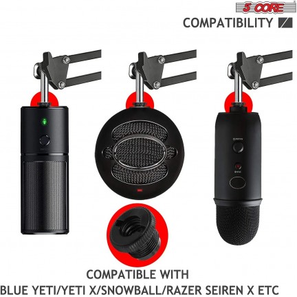 Black Plastic 5/8" M-3/8" F Mic Screw Thread Adapter for Mic Microphone Stand