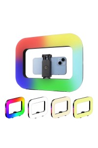YM-200 RGB Rechargeable 20W Selfie Portable Ring Light Phone Adjustable Fill Ring Light