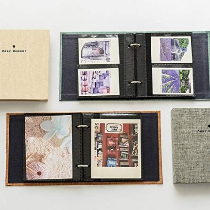 Instax Mini Film Photo Book Album 100 Pockets for Fujifilm Instax Film 7/8/9/10/11/12/Evo (Denim Blue)