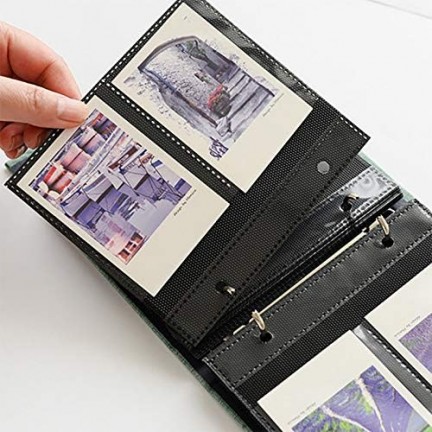 Instax Mini Film Photo Book Album 100 Pockets for Fujifilm Instax Film 7/8/9/10/11/12/Evo (Denim Blue)