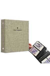 Instax Mini Film Photo Book Album 100 Pockets for Fujifilm Instax Film 7/8/9/10/11/12/Evo (Grey)