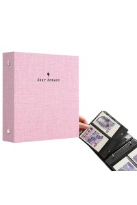 Instax Mini Film Photo Book Album 100 Pockets for Fujifilm Instax Film 7/8/9/10/11/12/Evo (Pink)