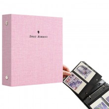 Instax Mini Film Photo Book Album 100 Pockets for Fujifilm Instax Film 7/8/9/10/11/12/Evo (Pink)