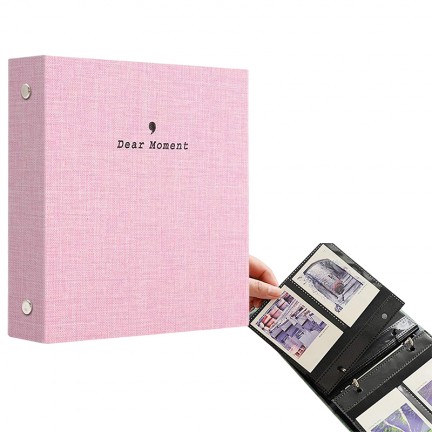Instax Mini Film Photo Book Album 100 Pockets for Fujifilm Instax Film 7/8/9/10/11/12/Evo (Pink)