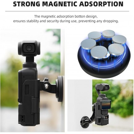 Pocket 3 Magnetic Mount Magnet Bracket Expansion Adapter Holder with Cold Shoe