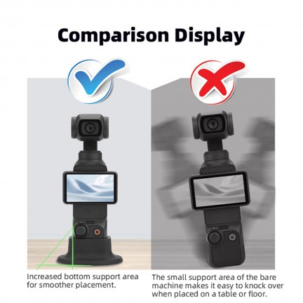Camera Mount Stand Base PLUS for DJI OSMO Pocket 3 Desktop Stable Bracket
