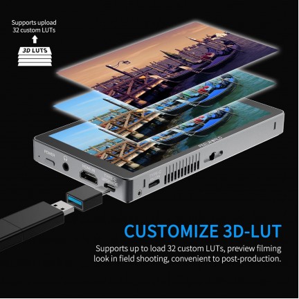 FeelWorld P6XL 6" 1200nit On-Camera Field Monitor with Built-In Battery