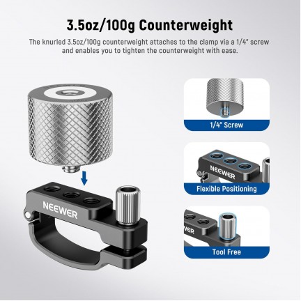 NEEWER GA008 Gimbal Counterweight And Clamp Set For DJI