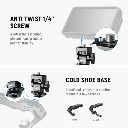 NEEWER MA006 Field Monitor Holder with Cold Shoe Mount