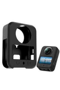 Silicone Case Anti-Scratch Shockproof Full Body For DJI Osmo 360 (Black)