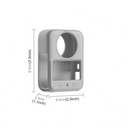 Silicone Case Anti-Scratch Shockproof Full Body For DJI Osmo 360 (Gray)