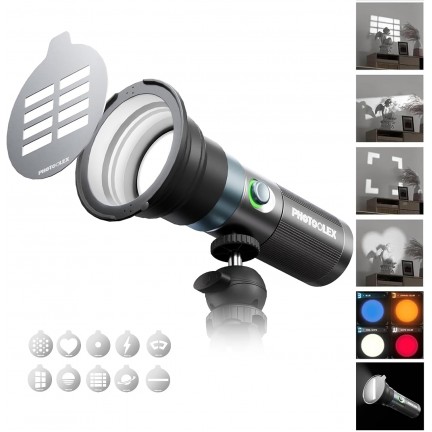 PHOTOOLEX x AMBITFUL 10W Flash Light Photography Spotlight Four Colors
