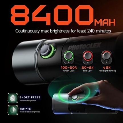 PHOTOOLEX x AMBITFUL 10W Flash Light Photography Spotlight Four Colors