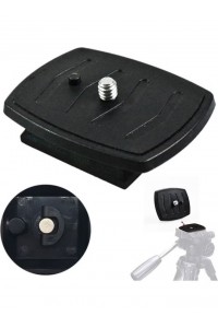 Quick Release Plate Tripod Head Made of ABS Plastic for All Cameras with 1/4 Inch Tripod Thread