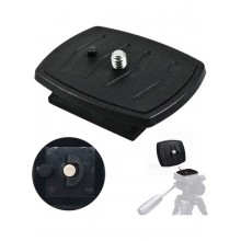 Quick Release Plate Tripod Head Made of ABS Plastic for All Cameras with 1/4 Inch Tripod Thread
