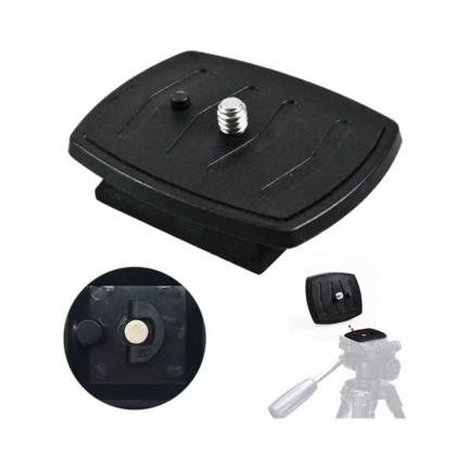 Quick Release Plate Tripod Head Made of ABS Plastic for All Cameras with 1/4 Inch Tripod Thread
