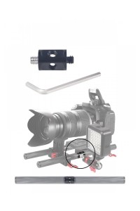 Dual 1/4 Screw Tube Rod Connecting Adapter Mount 1/4 Thread DLSR Shoulder Rig