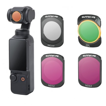 4in1 Camera Lens Magnetic Metal Filter UV CPL ND32 ND64 for DJI Osmo Pocket 3