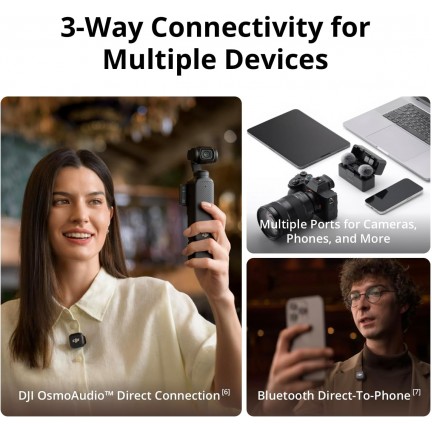 DJI Mic 3 2-Person Compact Wireless Microphone System/Recorder for Camera & Smartphone