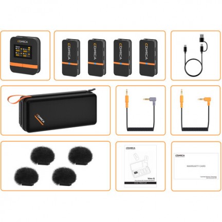 COMICA Vimo Q Mini 4-Person Wireless Microphone System for Cameras & Smartphones