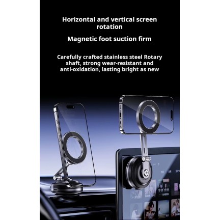 Smart Vacuum Suction Cup Mobile Phone Holder Magnetic 360° Rotating
