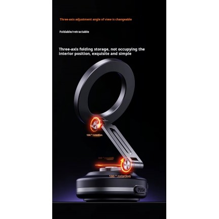 Smart Vacuum Suction Cup Mobile Phone Holder Magnetic 360° Rotating